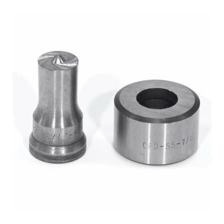 Edwards Punch And Die Set, Round, 2732 In Punch, 78 In Die Sizes Included, 2 Piece, For Use With PD27/32